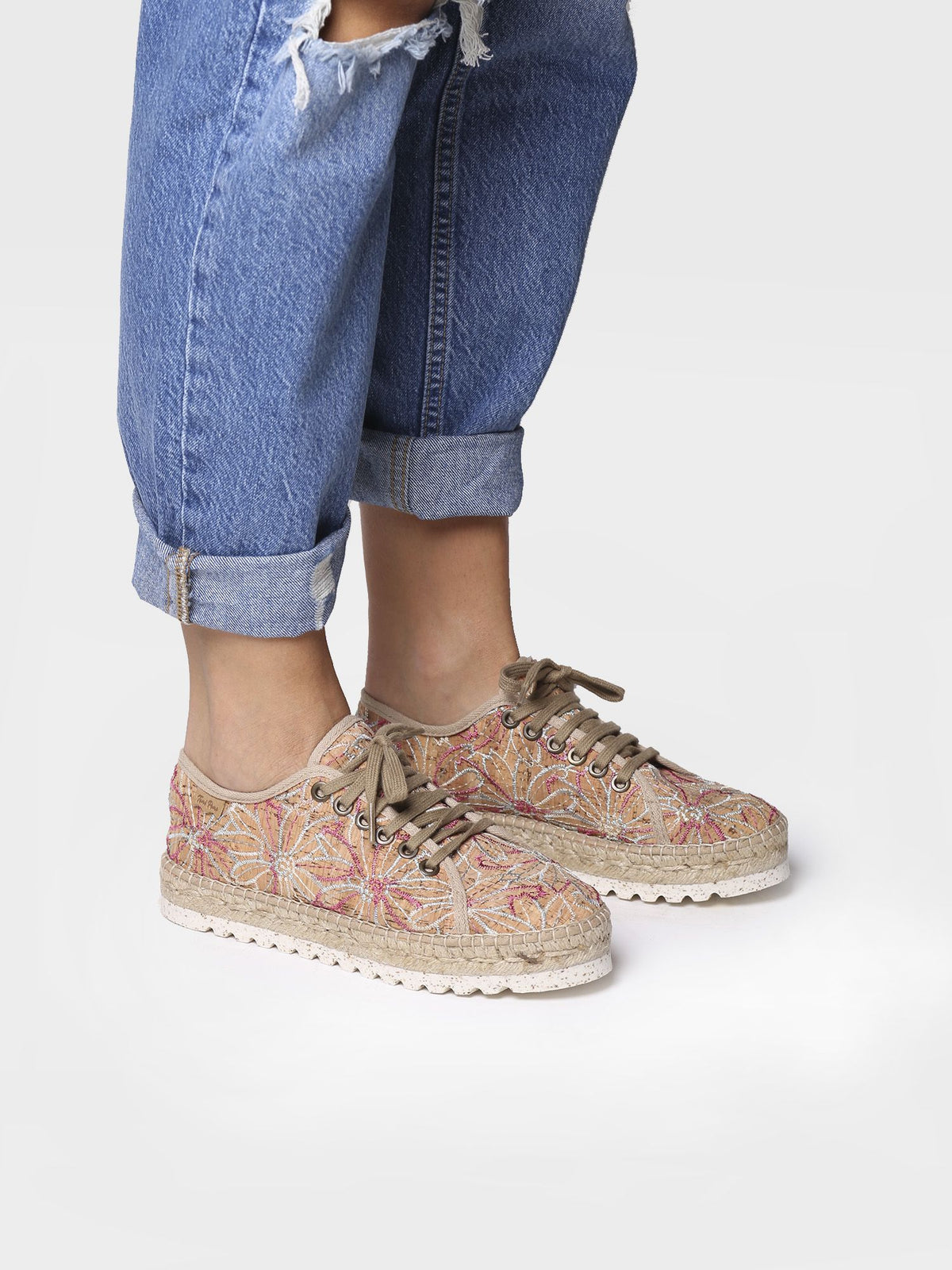 Alpargata plana con cordones | FAR-BI