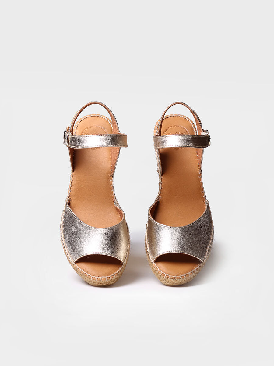 Zapatillas abiertas doradas | SIA-P