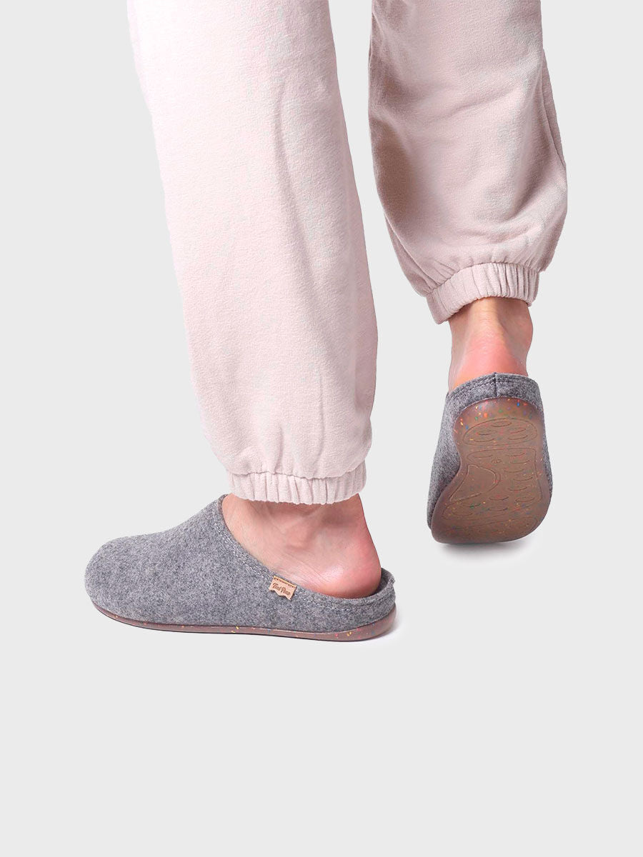 Zapatilla de casa tipo zueco para hombre en fieltro reciclado | NEO-FR