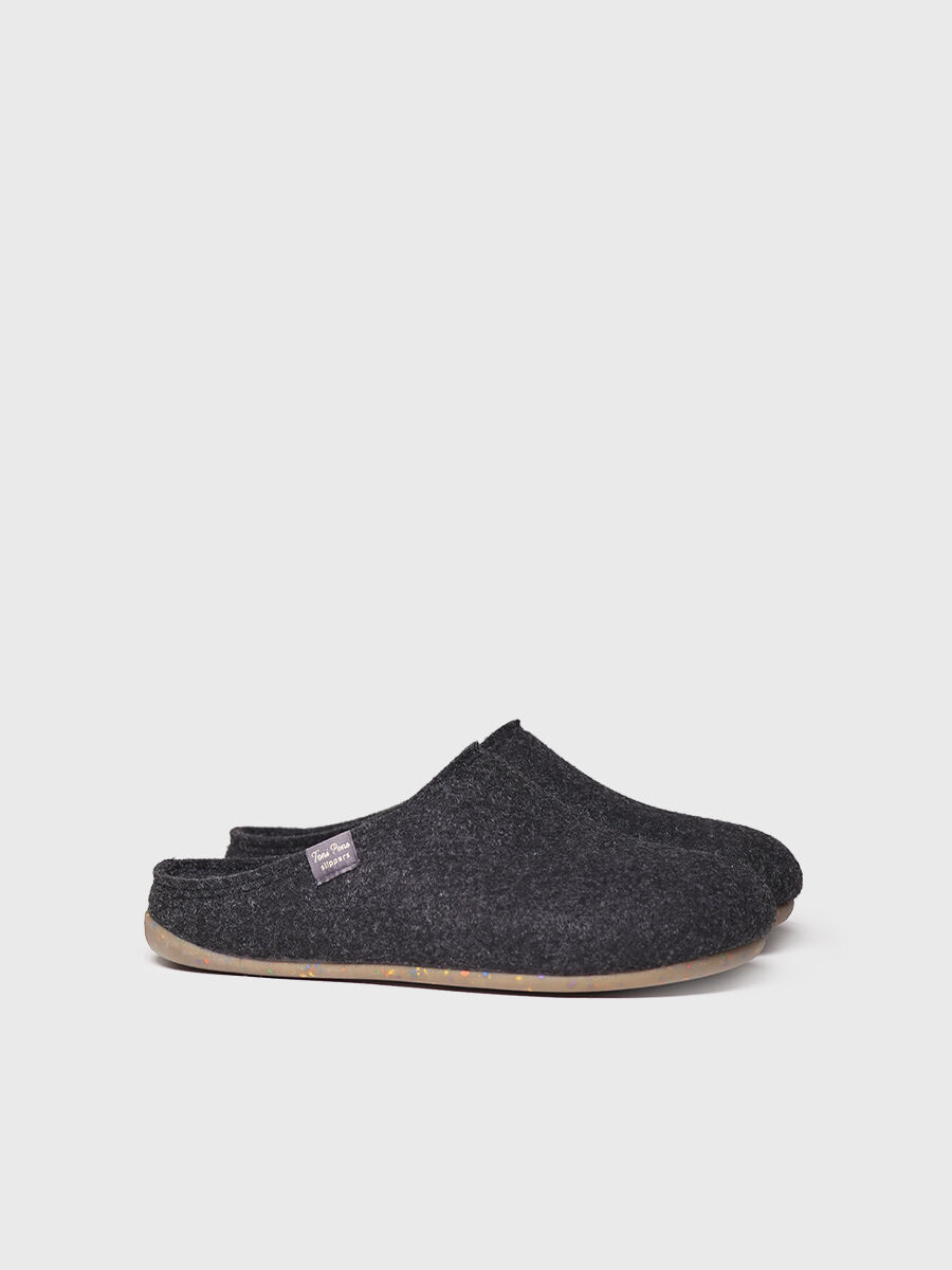 Zapatilla de casa tipo zueco para hombre en fieltro reciclado | NEO-FR