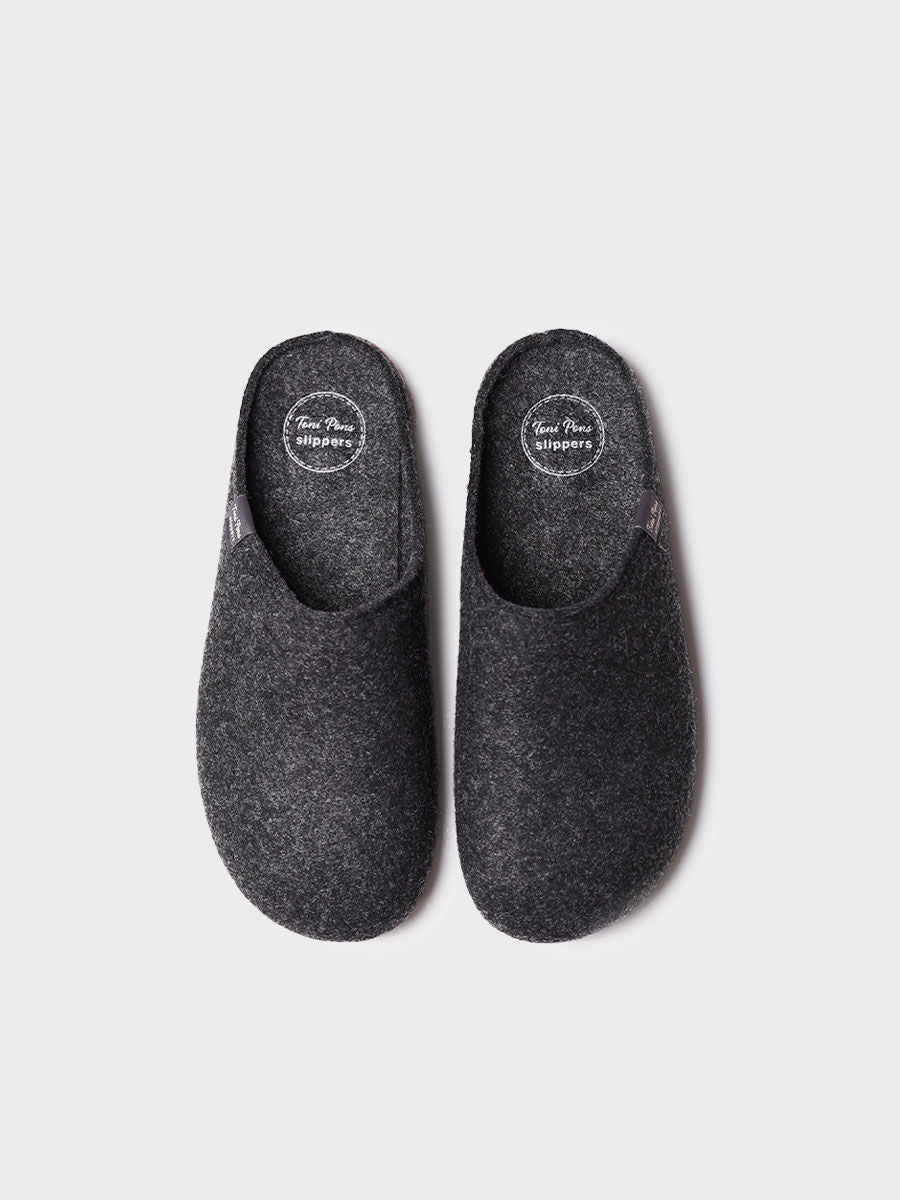 Zapatilla de casa tipo zueco para hombre en fieltro reciclado | NEO-FR