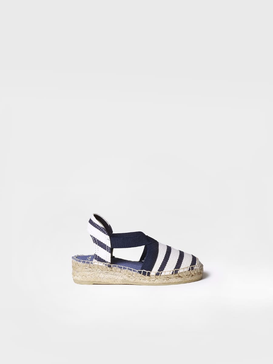Sandalias cuña azul | EDITA-BR
