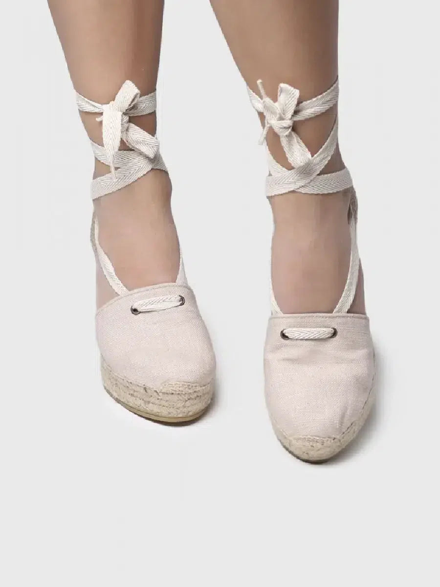 Alpargatas mujer con cordones | LISA-NT