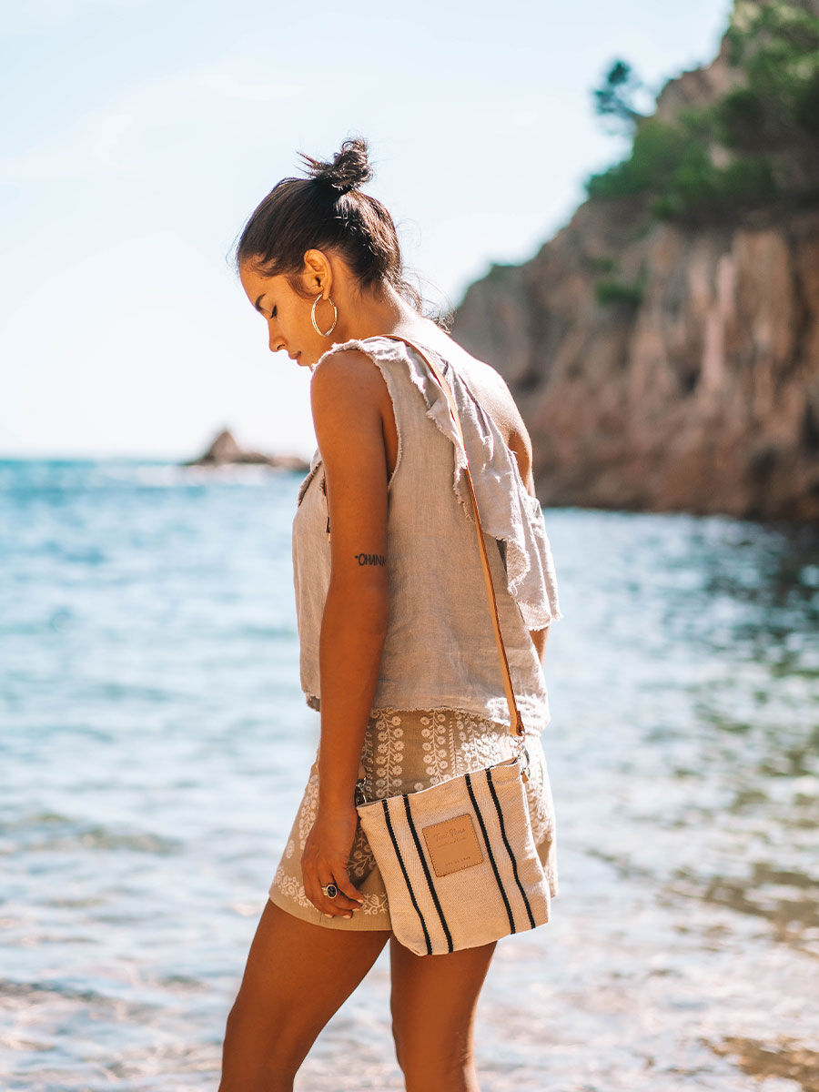 Bolso shopper en yute y algodón | LENA