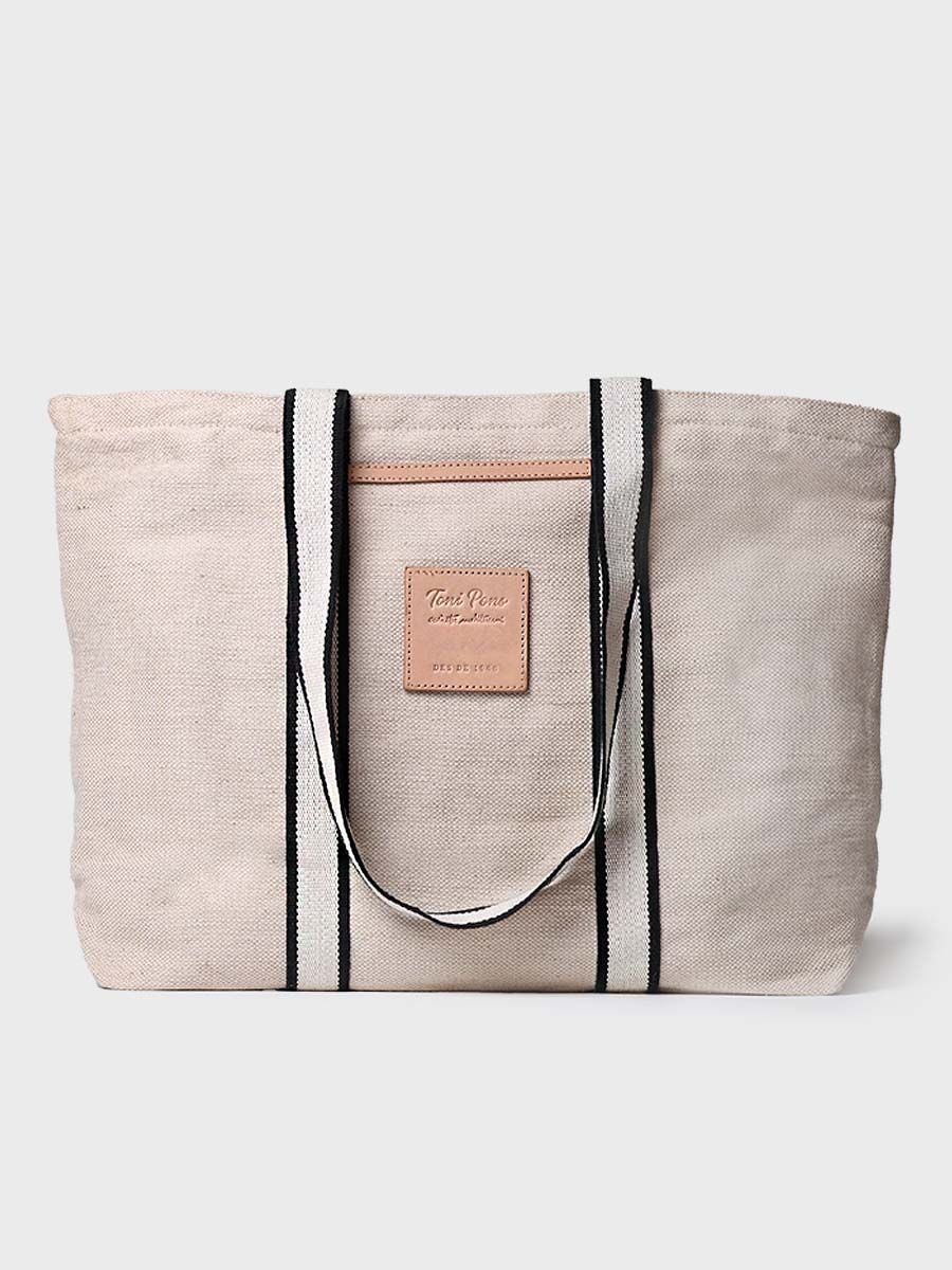 Bolso shopper en yute y algodón | LOIRA