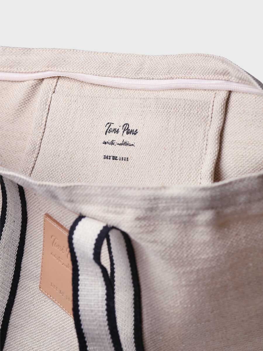 Bolso shopper en yute y algodón | LOIRA