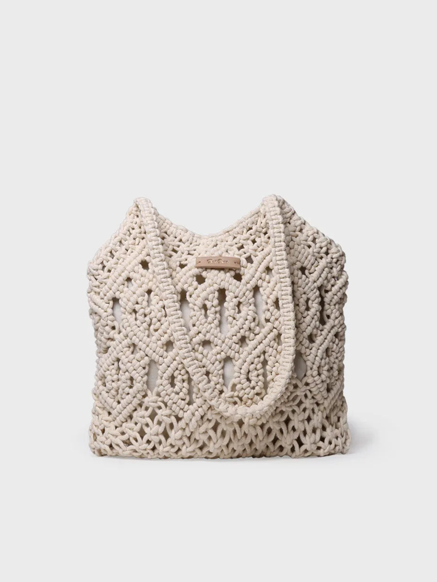 Bolso en macramé con bolsillo | MARISSA