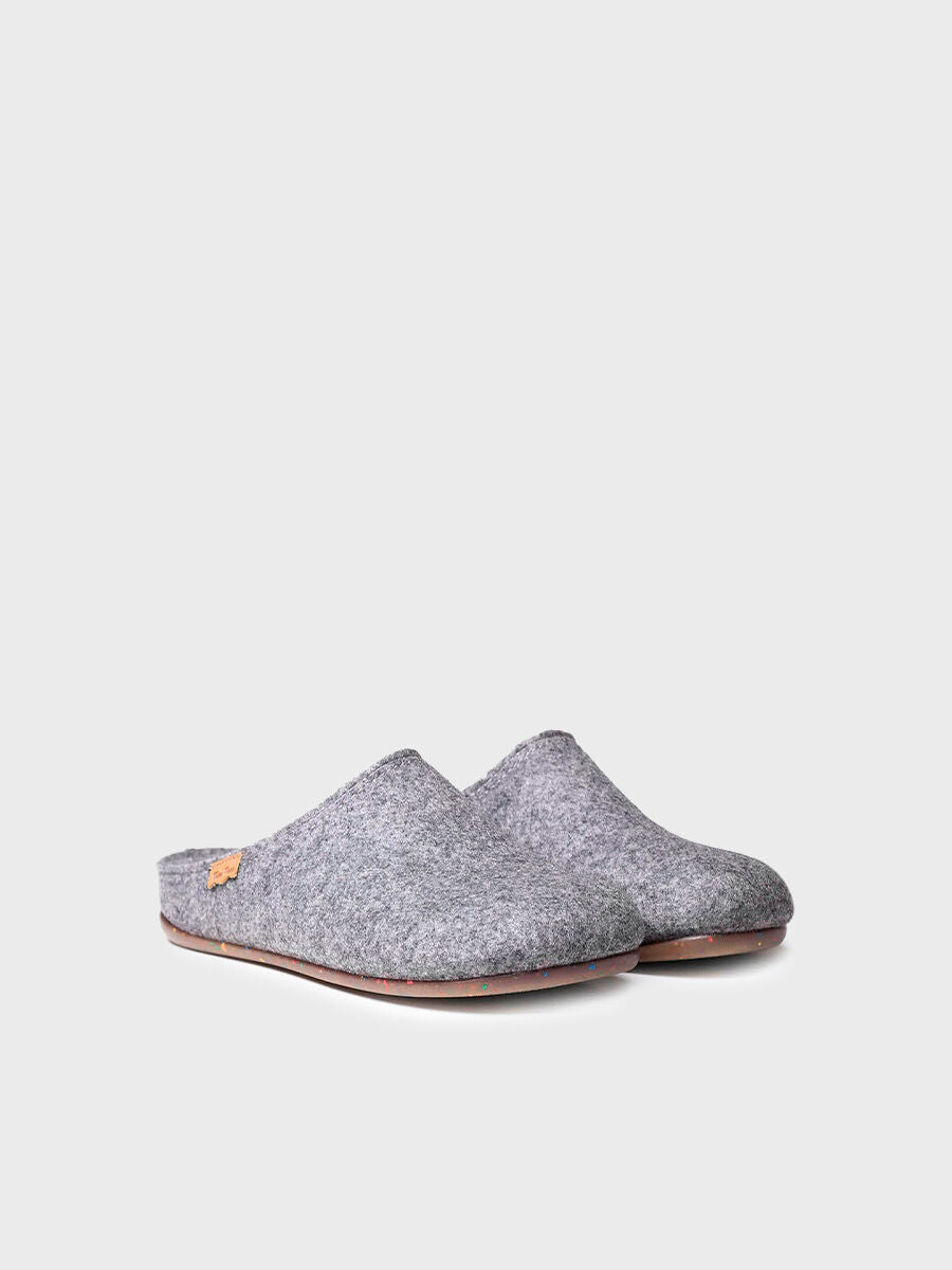 Zapatilla de casa tipo zueco para hombre en fieltro reciclado | NEO-FR