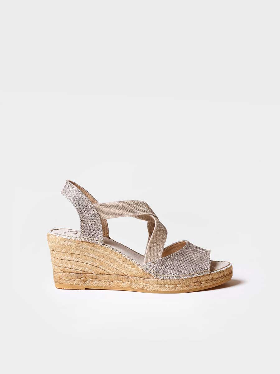 Sandalias de yute para mujer - cuña destalonadas | SOL-S
