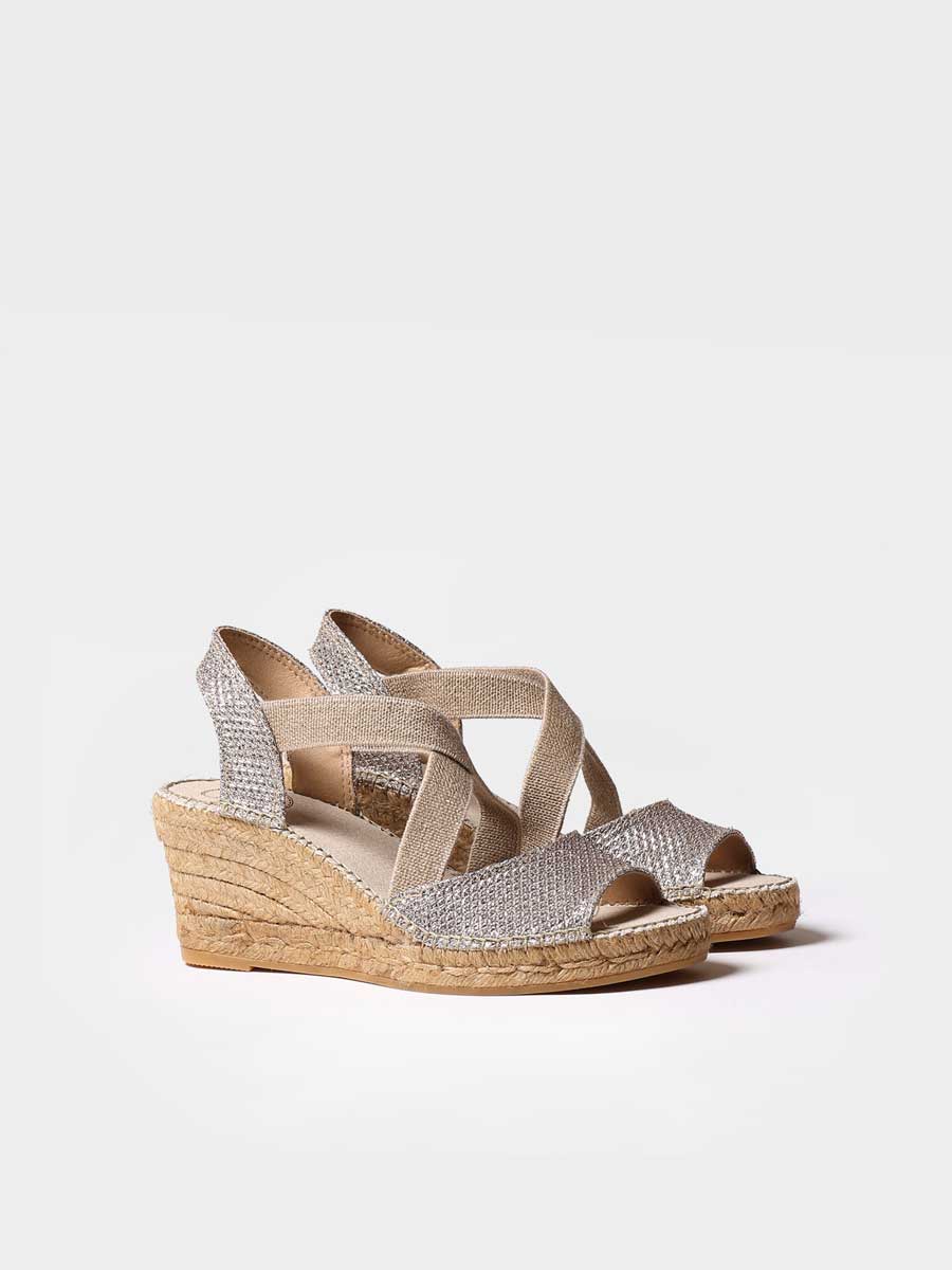 Sandalias de yute para mujer - cuña destalonadas | SOL-S