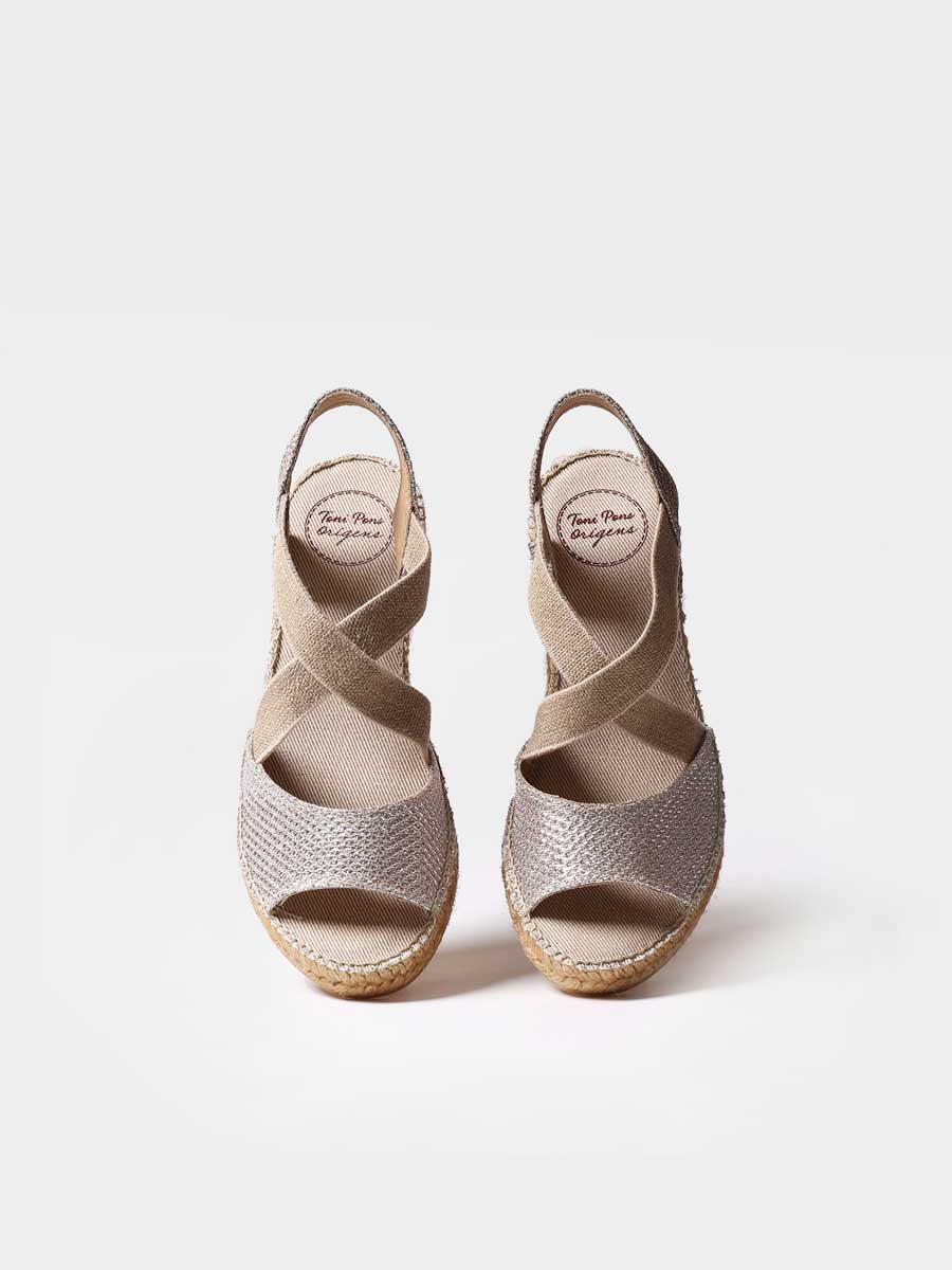 Sandalias de yute para mujer - cuña destalonadas | SOL-S