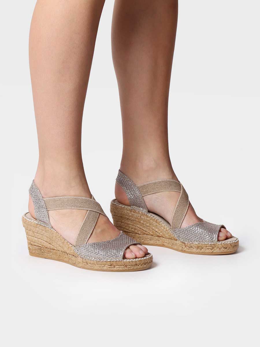 Sandalias de yute para mujer - cuña destalonadas | SOL-S