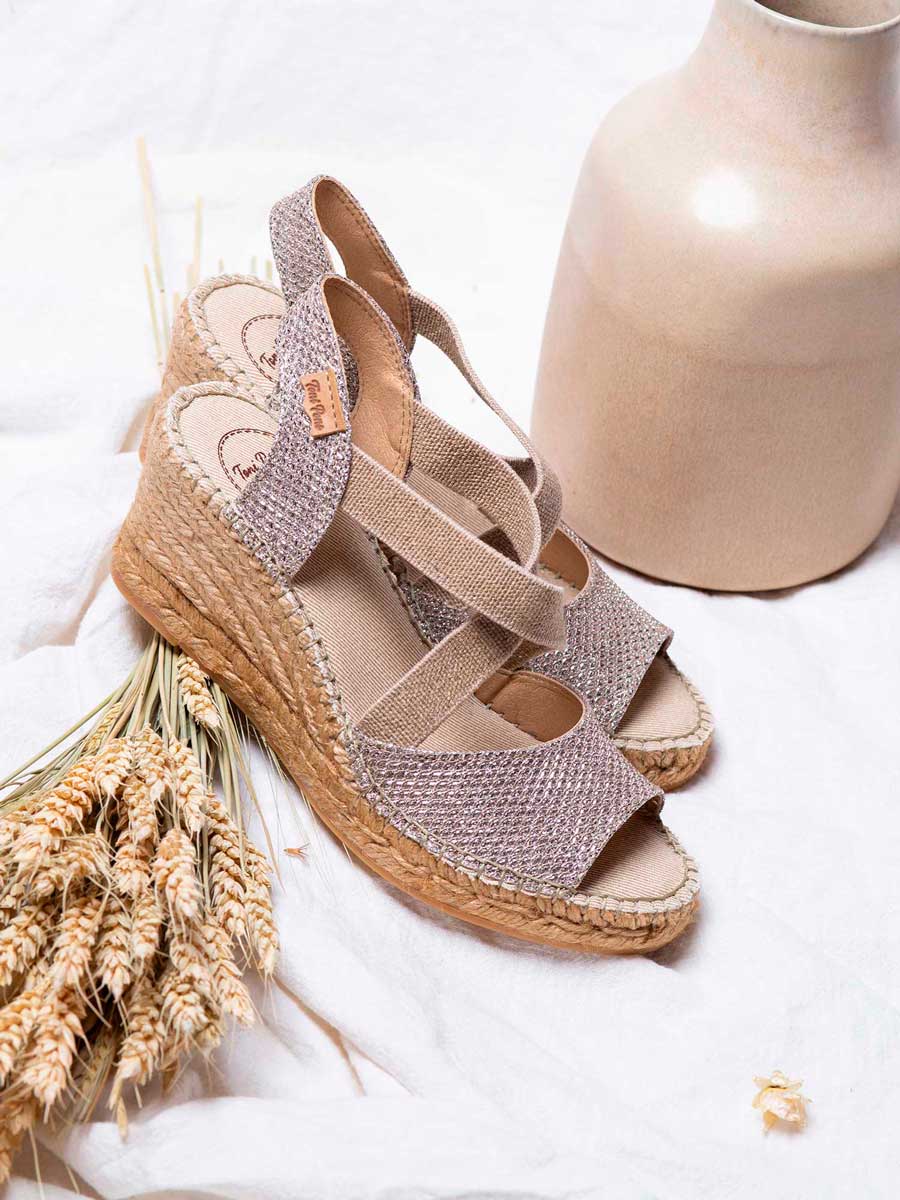 Sandalias de yute para mujer - cuña destalonadas | SOL-S
