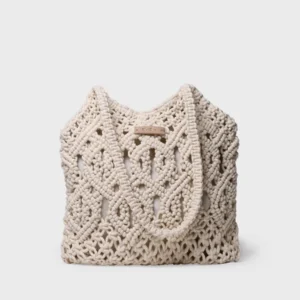 Bolso en macramé con bolsillo | MARISSA - Thumbnail Image 1