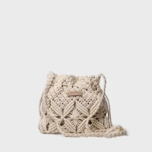 Bolso tipo bombonera en macramé | MIREIA - Thumbnail Image 1