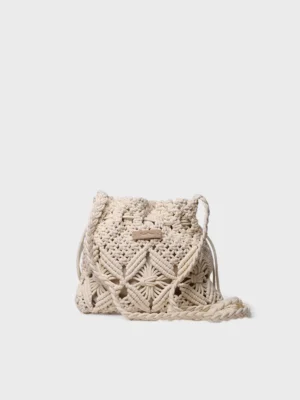 Bolso tipo bombonera en macramé | MIREIA