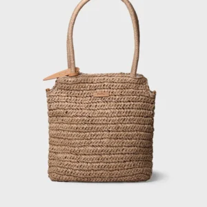Bolso de rafia de papel con tira removible | DOROTHY - Thumbnail Image 2
