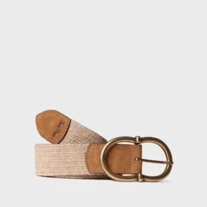 Cinturón de tela y cuero para mujer | NELA - Thumbnail Image 1
