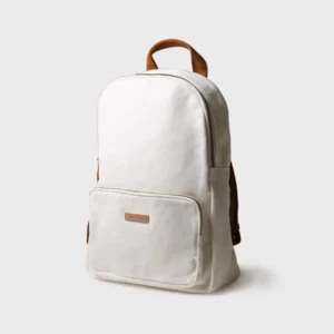 Mochila de lona de algodón con tiras en ante vegano | GLORIA - Thumbnail Image 2